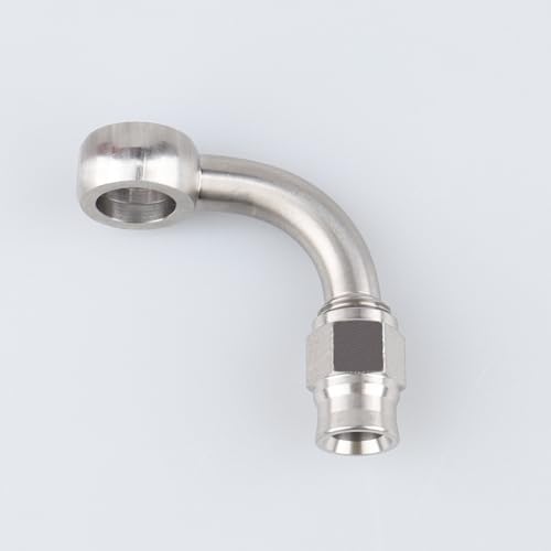 Image of AC PERFORMANCE 3AN to 10.2mm Banjo 90 Degree Brake Hose Fitting Stainless Steel