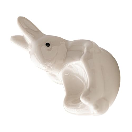 KAILIKETIY 陶磁器製のうさぎ形エッグスタンド ゆで卵用の安定した収納ホルダー キッチンやテーブルに馴染むシンプルで飾れる卵置き かわいい