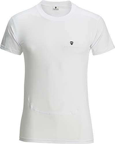 EDGE SPORTS Elite Performance Cool Dry Youth Compression Shirt with UV Protection Activewear, White, Medium