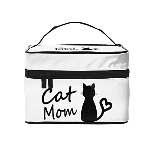 ネコ 化粧ボックス 化粧品収納箱 大容量 人気 おしゃれぶた 可愛い かわいい メイクポーチ コスメポーチ 持ち運び バニティーケース 機能的 仕切り 旅行用 出張用 コスメティックバッグ