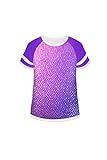 Cekalue Men's Anime Cosplay Costume Short Sleeve Shirt Purple T-Shirt Water Element Tee Tops Summer Casual Blouse