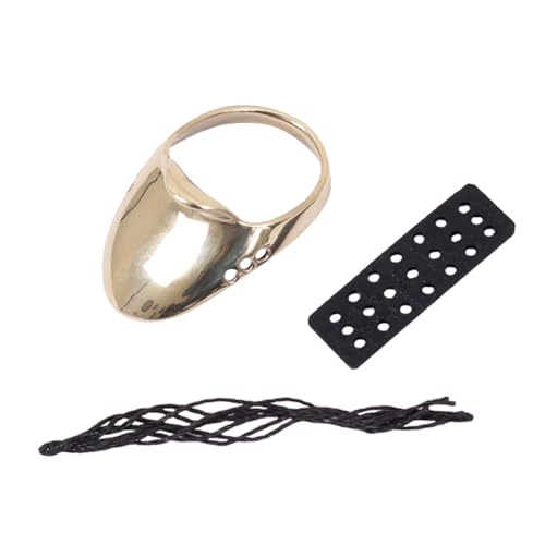 ledmomo 便利な指ガード 真鍮製アーチェリーリング 耐摩耗性 軽量ポータブル 両手対応 射手用フィンガーサプライ アーチェリー用品