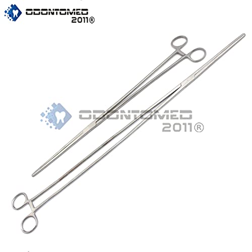 2pc Fishing Set 20" + 24" Straight Hemostat Forceps Locking Clamps Stainless Steel Pean Forceps Clamps image 4