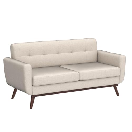 Kingfun 65.3 Inch W Loveseat Sofa, Mid Century Modern Decor Love Seat Couches For Living Room, Button Tufted Upholstered Furniture thumb #3