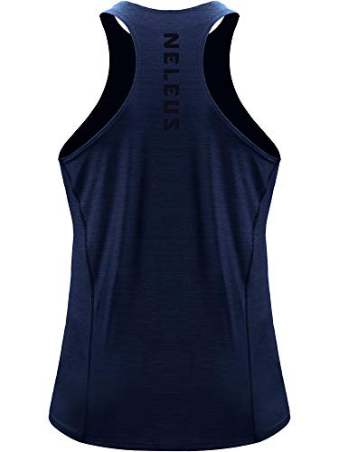 Neleus DT5069N+QH+QGXL#3 Men'S 3 Pack Running Tank Tops Dry Fit Muscle Athletic Workout Shirts,5069,Navy,Light Grey,Light Green,Us L,Eu Xl thumb #5