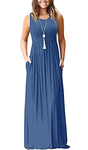 Image of AUSELILY Women's Classic Sleeveless Loose Plain Casual Long Maxi Dresses for Women 2026