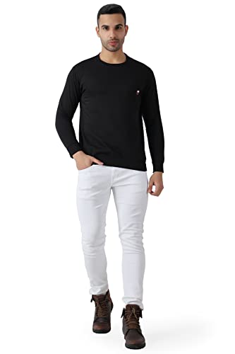 Image of MALENO Men Stylish Full Sleeves Red & Yellow Sweat Shirt