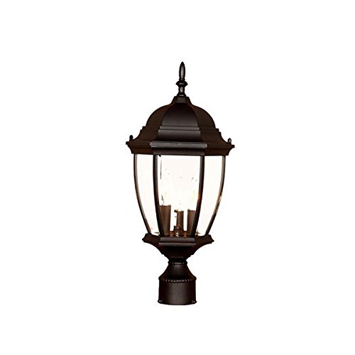 Acclaim 5017Bk Wexford Collection 3-Light Post Mount Outdoor Light Fixture, Matte Black #TOP1