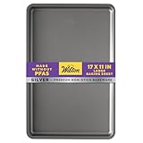 Wilton Silver Non Stick Large Baking Sheet, Cookie and Roasting Pan for Sheet Pan Meals, Made without PFAS, Even Heating, 17.25 x 11.5 Inch