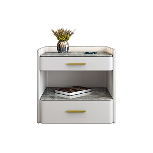 Table d'appoint moderne pour chambre connectée avec éclairage LED et chargeur