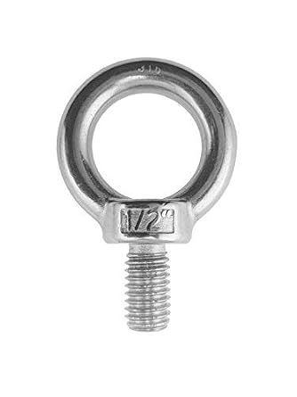 US Stainless, Stainless Steel 316 1/2" Lifting Eye Bolt 1/2" UNC Pitch of 1/2"-13 Marine Grade