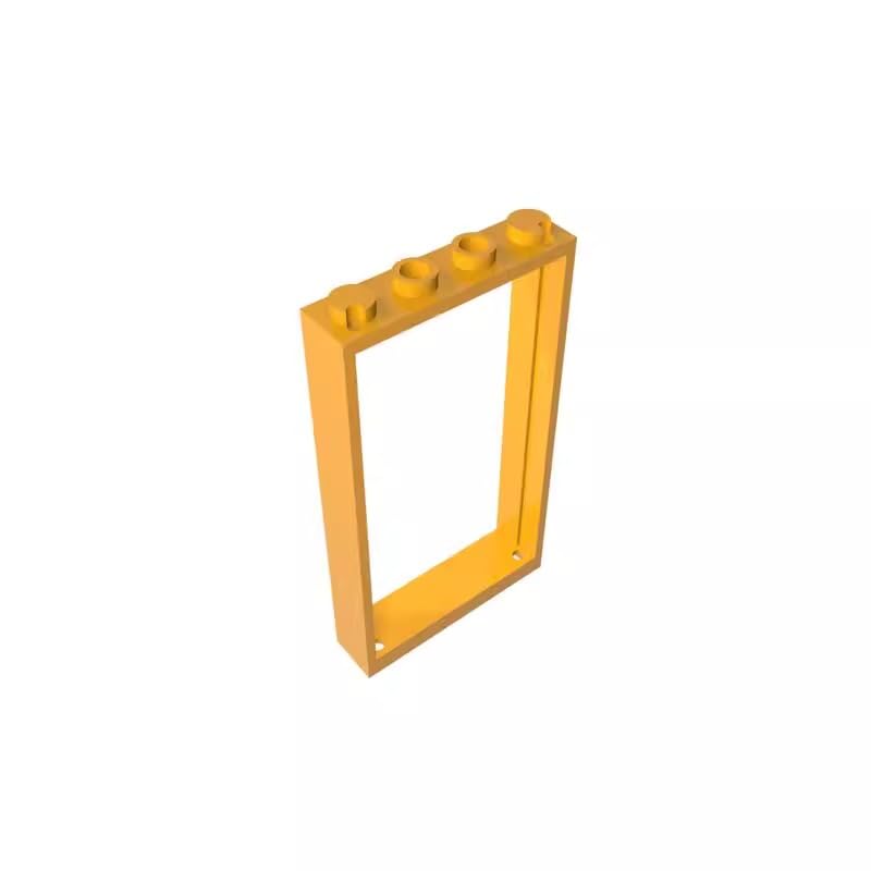 Gobricks 60596 Door Door Frame 1x4x6 Type 2 10 Pieces GDS-874 Compatible with Lego Building Blocks Color:Bright Light Orange — image 1