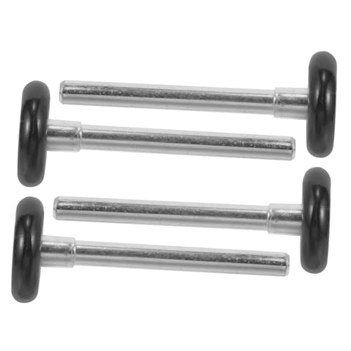 ANDRESLAD 4 Piezas rodillos para puertas de garaje equipo portátil alfiler metro aspectos cochera rodillo de puerta de garaje silencioso ruedas de nailon para puertas de garaje nylon Black