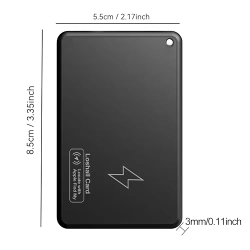 Wallet Tracker Card, Ultrathin GPS Tracker for Wallets Compatible with Apple Find My (iOS Only), Wireless Charging Tracking Device for Wallet, Luggage, Key, Passport (Black) (F05) by MIUXGIO - Image 8