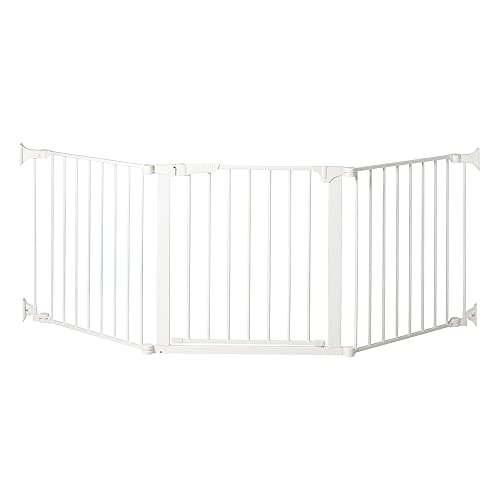 Kidco Custom Fit Adjustable Auto Lock Closing Confirguregate Baby Child Toddler Joint Rotating Safety Gate With 30 Inch Door, White #TOP4