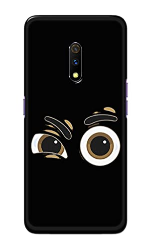 Image of PRINTFIDAA Funky Expression of Cartoon Eyes Printed Designer Hard Back Case Cover for Realme X /Oppo K3, RMX1901 -(SF) MVN1004