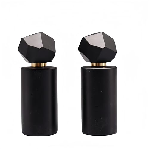 2 Pcs 50ml Glass Atomizer Perfume Spray Bottle - Black Refillable Empty Bottles for Travel, Portable Fine Mist Sprayer Containers for Essential Oil Cosmetic