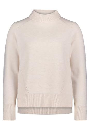 Betty Barclay Damen Feinstrickpullover mit Rippenstruktur 36, Beige