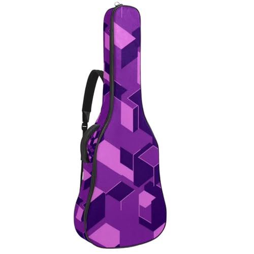 Sac pour guitare étanche à rembourrage éponge et motif géométrique