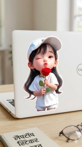 Image of Funny Girl Sticker for Cars, Trucks, Dents & Sports (18, 6x3 inch (Pack of 2))