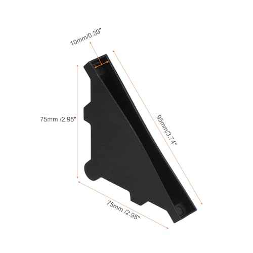 Image of uxcell 10Pcs Plastic Corner Protectors 10x95mm Triangle Shape Glass Corner Guards Cushion for Corner Protection of Glass, Mirror, Tile, Black