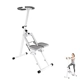 Máquina Escalada. Escalador de Fitness Plegable, Escalones Entrenamiento con Manillar y Pedales. Pantalla LCD y Resistencia Ajustable para Ejercicio Cardio en Casa.
