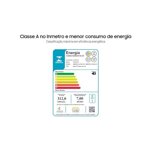 Ar-condicionado Split Inverter 9000 Btus Samsung Windfree Ai Quente e Frio Wi-fi Integrado Ar09dxfaawknaz / Ar09dxfaawkxaz 220v