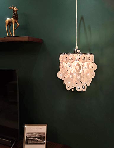 Surpars House Plug In Chandelier White Decor Pendent Lamp For Girls Room,Living Room, Birthday Or Wedding Gift #TOP2