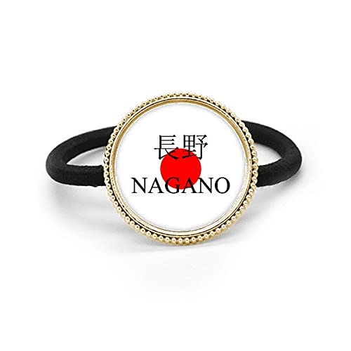 Élastique à cheveux Nagano drapeau Japon bandeau caoutchouc argenté