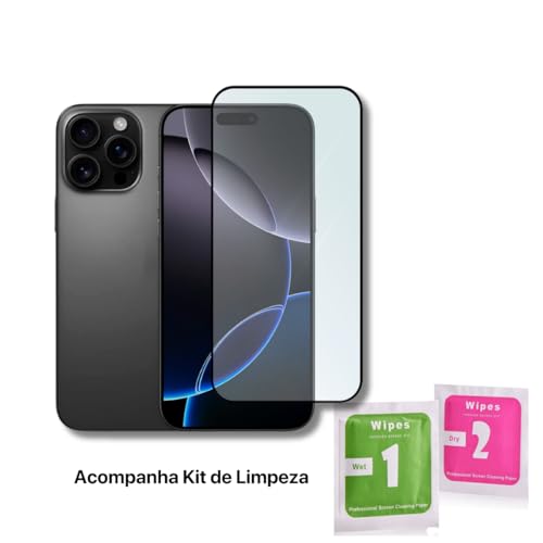 Película De Vidro 3D Tela Toda Para iPhone + Capa Capinha Case (iPhone 16 Pro Max)