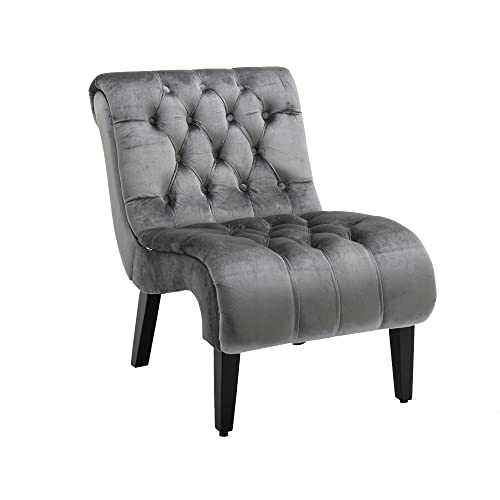 Sillón Lounge Terciopelo Plateado miniatura 6