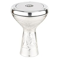 Meinl Percussion Mini Series Doumbek - Mini Handtrommel - Mit Kunststofffell - Durchmesser 4 Zoll - Aluminium, Silber (HE-1030)