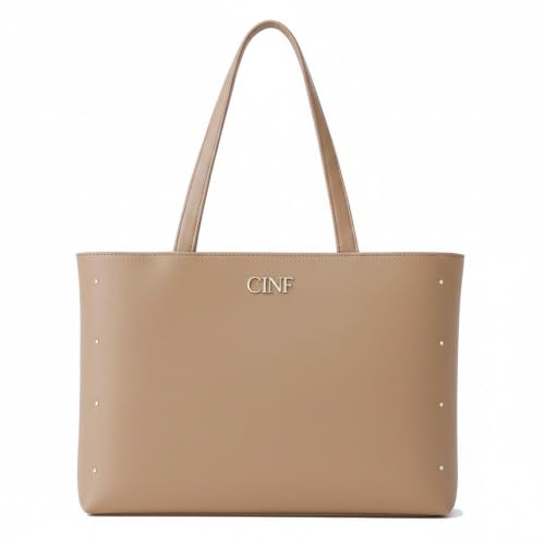 Bolsa Sacola Grande De Ombro Feminina Alça Resistente (Amêndoa)