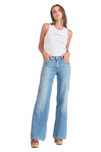 Jeans Pulp Flare Axis Bleu Le Temps des Cerises pour élancer les jambes et galber les courbes