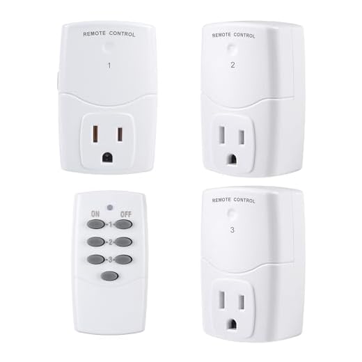 BN-LINK Mini Wireless Remote Control Outlet Switch Power Plug In for Household Appliances, Wireless Remote Light Switch, LED Light Bulbs, White (1 Remote + 3 Outlet) 1200W/10A