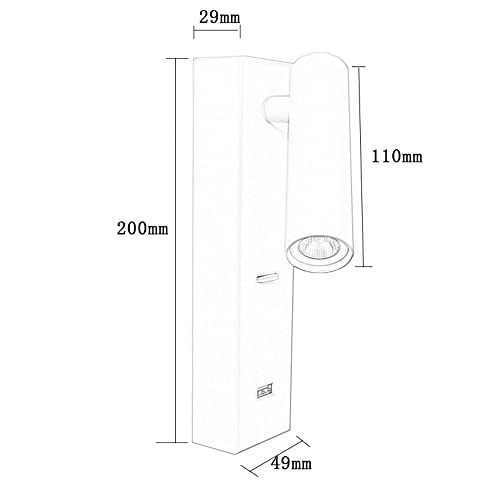 Foco LED COB con cabeza stick uplight ajustable y tono cálido negro 4