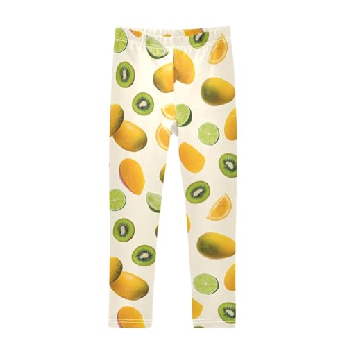 Mango Kiwi Girls Leggings Ultra Soft Compression Yoga Gym Pants for Kids 4-10T