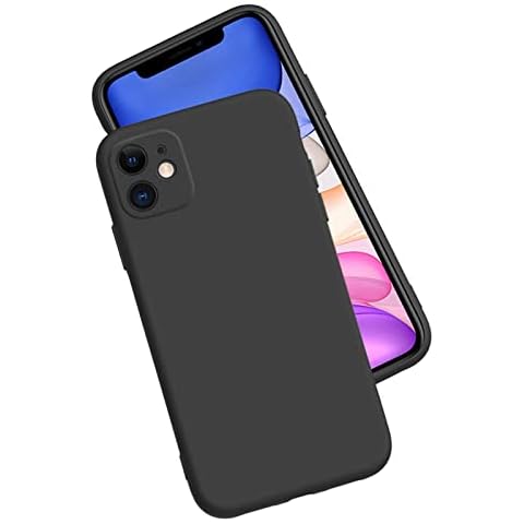 iBetterLife Compatible with iPhone 11 Case, Shockproof Full Body Camera Covered, Microfiber Lining, Slim Drop Protection Liquid Silicone Phone Case for iPhone 11 6.1 Inch, Black Cover
