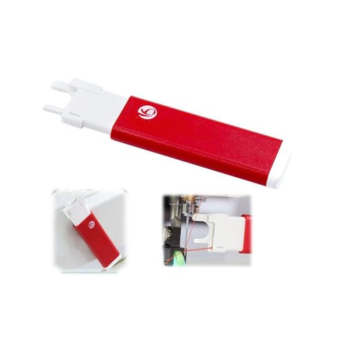 Bequilter Upgraded Sewing Machine Needle Threader with Strong Magnet, Simple Quick Automatic Needle Threader Stitch Insertion Tool for Industrial Single Lockstitch Sewing Machine (Red)