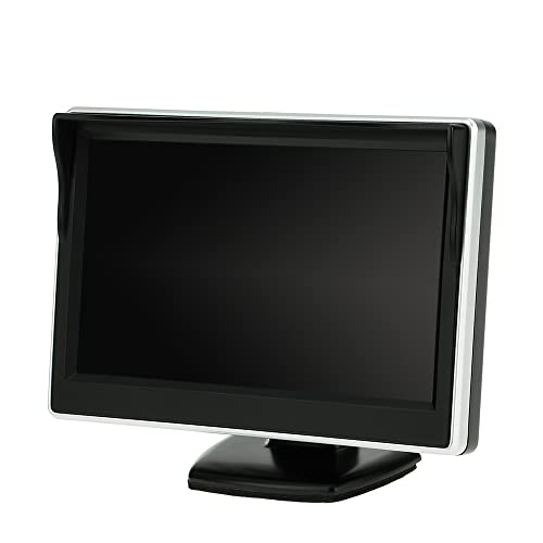 De Carro,Sailsbury de tela LCD TFT de 5 polegadas para carro retrovisor sistema reverso + câmera de