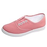 tennis toile rose Confort respirant: Tige en maille extensible offrant une aération continue – très convenable comme chaussures de marche femme été ou baskets décontractées
