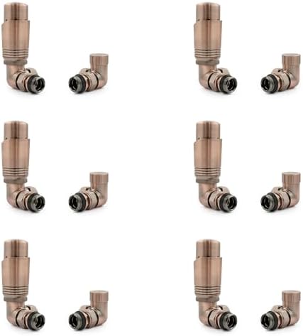 Hot Flow | Cascade Corner Modern TRV Thermostatic Radiator Valve (Pair) (Graphite Grey)