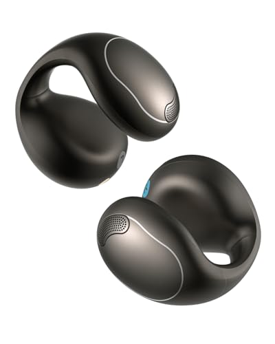 soundcore C40i by Anker, Open-Ear Earbuds, Clip-On Headphones, Flexible Joint Design, Button Controls, Lightweight Comfort, Stable Fit with Attachable Ear Grips, Expansive Drivers for Clear Sound