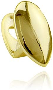 2PC Gold Plated Single Fangs Grills Cap para Dientes