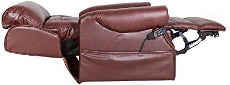 The Oakworth Dual motor riser recliner mobility chair with additional powered headrest - Chestnut Leather