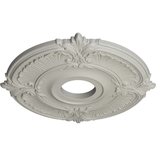 Image of Ekena Millwork CM18ATPCFDecorative Ceiling Medallions Modeled After Original Historical Patterns & Designs, Pot of Cream