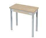 Diseño funcional ASTIMESA Tipo Libro Mesa de Cocina, Metal, Roble Raw, 90x50cm