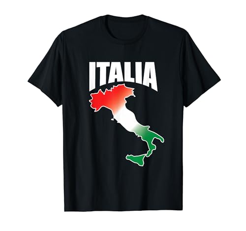 Italy Map Travel Italian Flag Italia Vacation T-Shirt