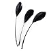 FEARAFTS Natural Black Feathers for Hats Making Fascinators Decoration Stripped Coque Feather Pack of 50 (Black)