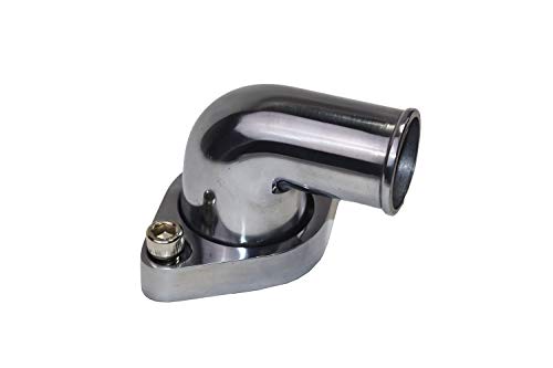 A-Team Performance - 90° Swivel Polished Water Neck Thermostat Housing - Compatible With Chevrolet Sbc Bbc Small Block Big Block Chevy Engines 283 302 305 327 350 383 396 427 454 502 #TOP3